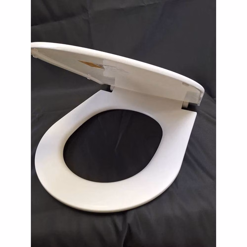 NESTLUNE Luxury D-Shape Heavy Duty Soft Toilet Seat in White – 4