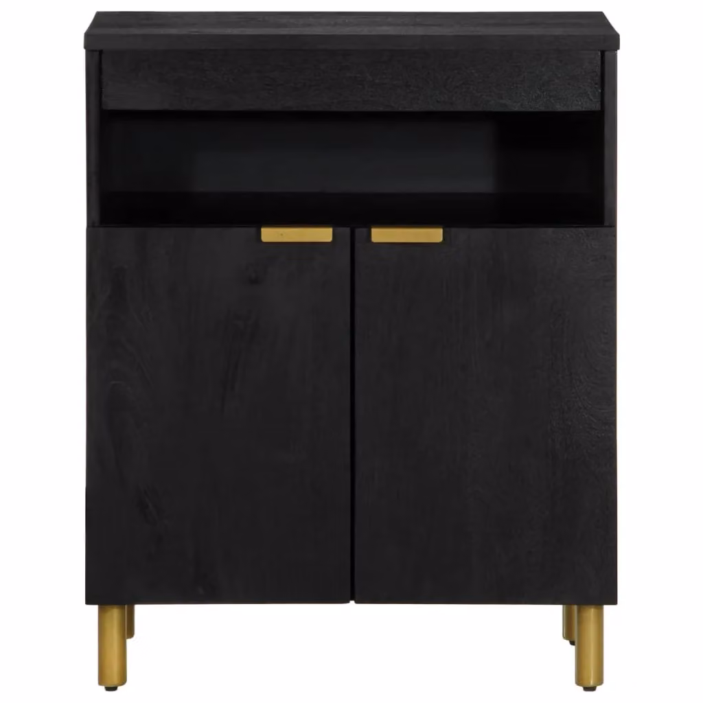 Berkfield Home Modern Black Matt Sideboard, W/D/H: 60 x 33 x 75 cm – 2