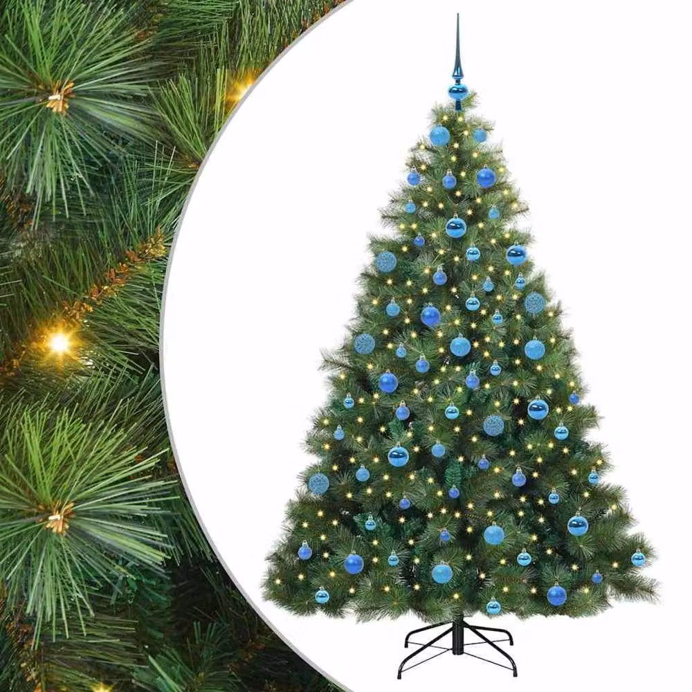 Berkfield Home Realistic Artificial Christmas Tree with 300 LEDs, Green, Height: 180 cm – 3