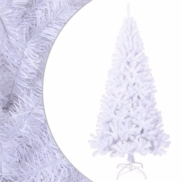 Berkfield Home White Artificial Christmas Tree with Thick PVC Branches, Height: 180 cm
