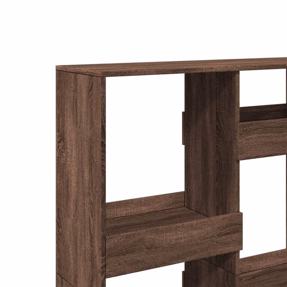 Berkfield Home Brown Oak Room Divider, W: 100 cm, D: 33 cm, H: 135 cm – 5
