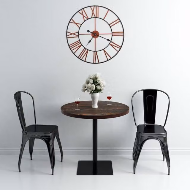 Berkfield Home Round Metal Quartz Wall Clock in Red, Diameter: 58 cm – 1