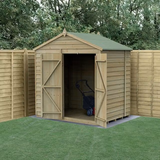 4LIFE Apex Wooden Garden Shed in Brown with Base and Floor