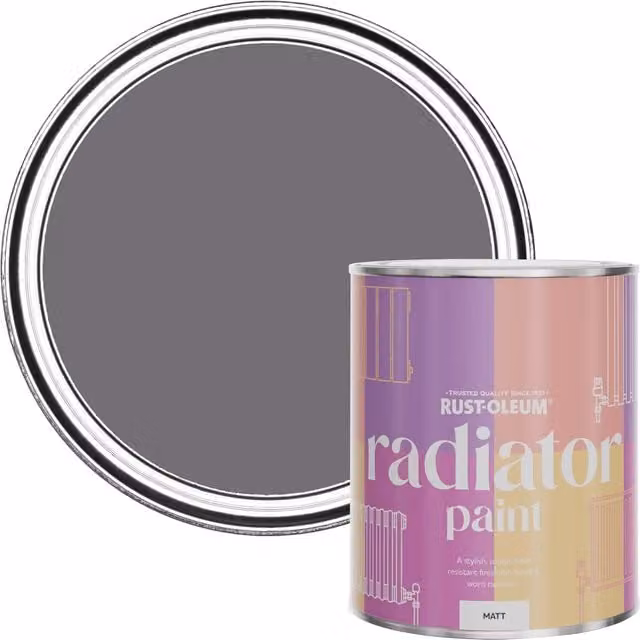 Rust-Oleum Radiator Paint Iris Purple Matt Finish 750ml