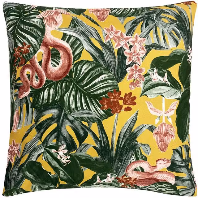 Riva Home Medinilla Tropical Outdoor Cushion, Multicolour, W/D/H: 43 x 43 x 43 cm