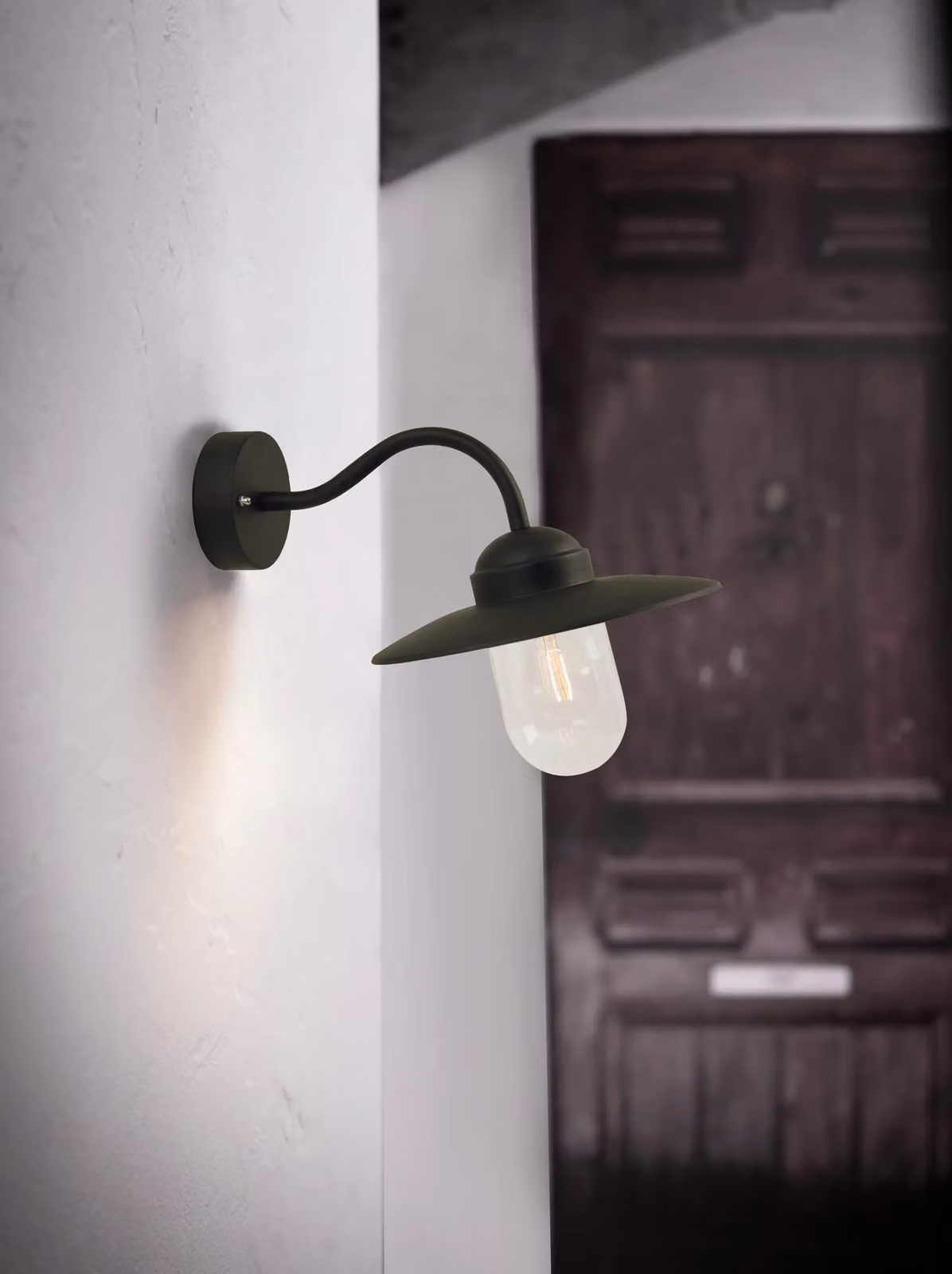 Nordlux Luxembourg Black Metal and Glass Outdoor Wall Lantern with E27 Socket, IP54 Rated – 2