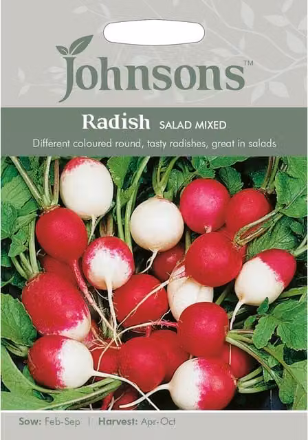 Johnsons Red Radish Salad Mixed Vegetable Seeds