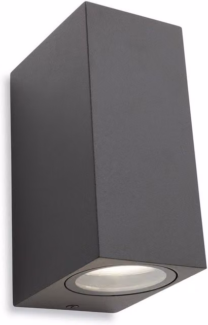 Firstlight Dune Modern Up Down Outdoor Wall Light, Grey, IP44, GU10