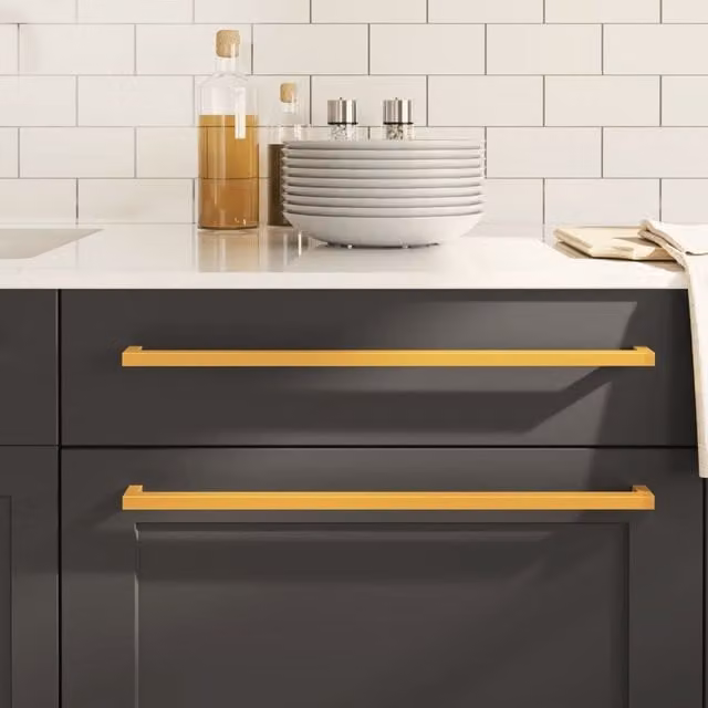 Berkfield Home Gold Stainless Steel Bar Cabinet Handles, 20 Pack, Length: 480 mm