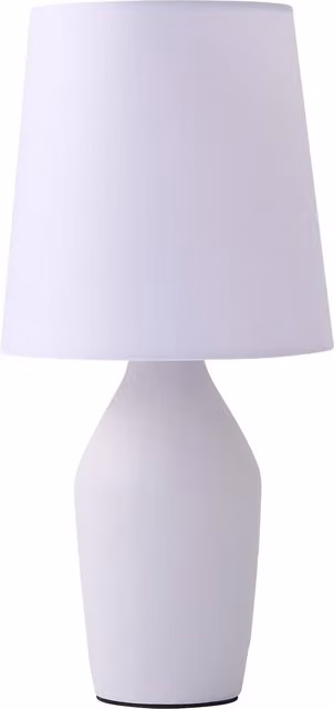 Arlo Ceramic Table Lamp in Lilac and White with Fabric Shade
