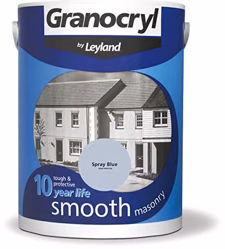Leyland Granocryl Smooth Exterior Masonry Paint in Blue, 5L