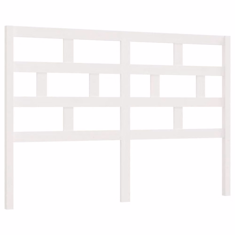 Berkfield Home Beautiful White Solid Pine Wood Bed Headboard, W/D/H: 146 x 4 x 100 cm – 2