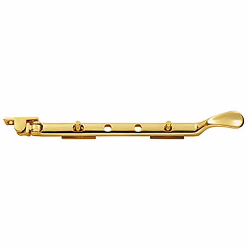 Loops Victorian Casement Window Stay in Polished Brass with 2 Pins, 270mm Length