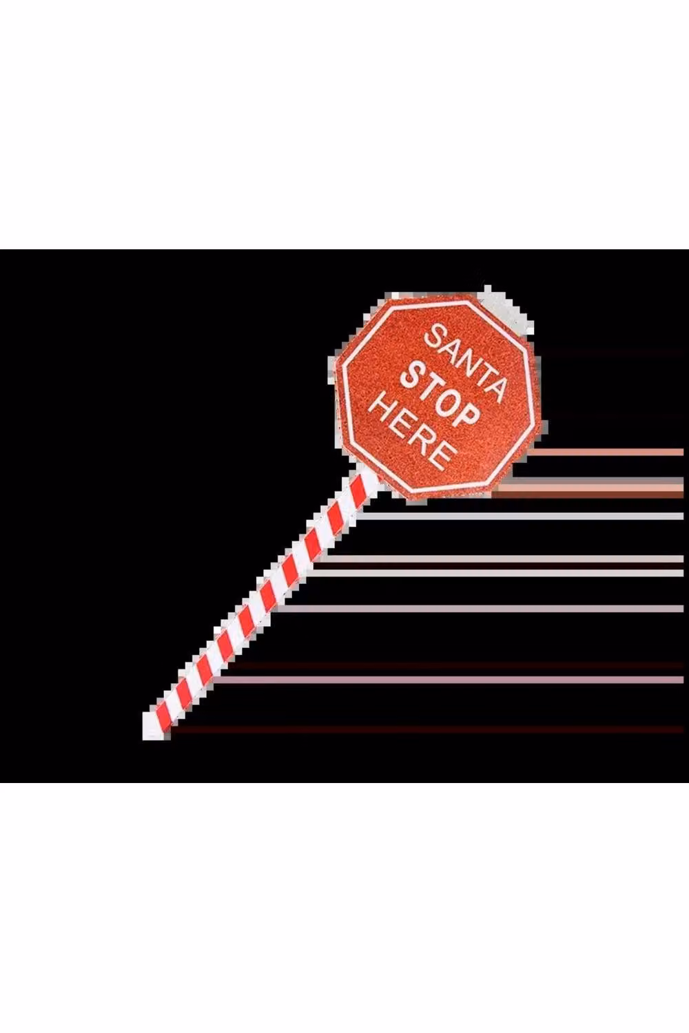 KDMD Red Santa Stop Here Christmas Wooden Sign, 5 Pack – 2