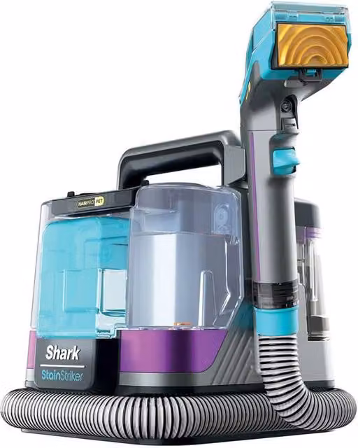 Shark StainStriker HairPro Pet Stain and Spot Cleaner Handheld Steam Cleaner PX250UKT in Silver