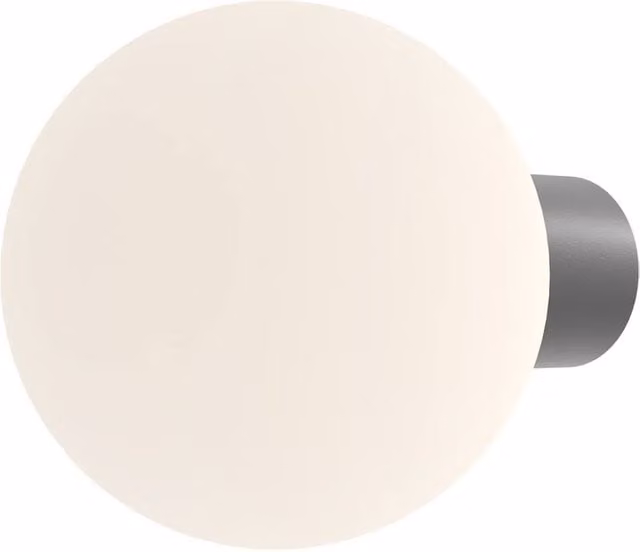 Netlighting Bold I Grey Outdoor Globe Wall Lamp with Transparent Glass Sphere and E27 Socket, IP54 Rated