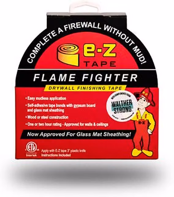 Walther Strong Flame Fighter Self-Adhesive Glass Fibre Tape, White, W: 50 mm, L: 76 m