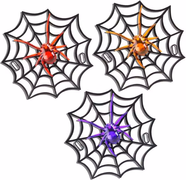 VFM e-Store Light Up Spider on Web Halloween Party Decoration, Multicolour