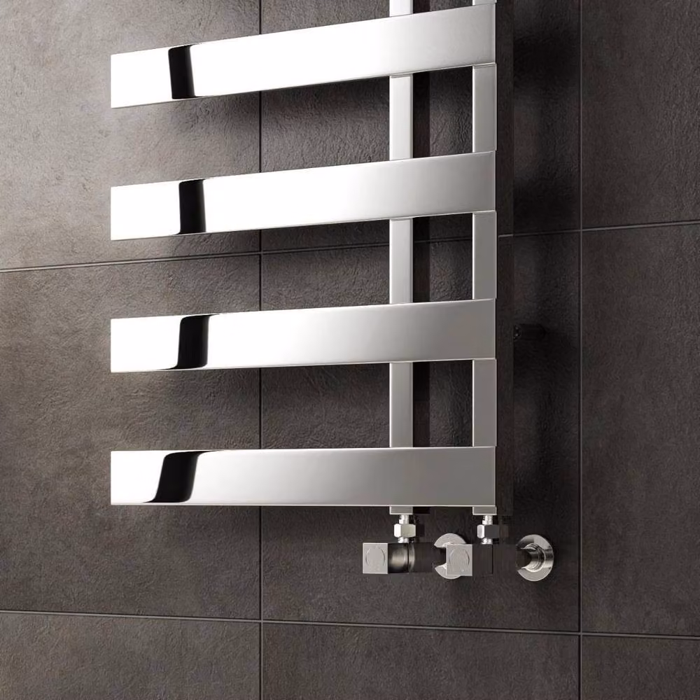 Bathroom Kingdom Capelli Stainless Steel Flat Panel Heated Towel Rail, Silver, H: 123.5 cm, W: 50 cm – 2