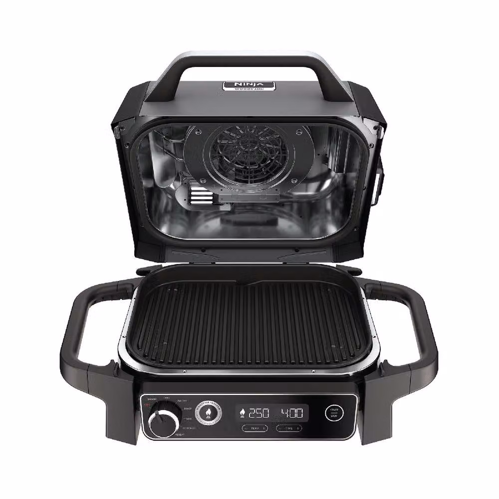 Ninja Woodfire Electric BBQ Grill and Smoker, Tabletop Hot Air Model, Grey and Black – 13
