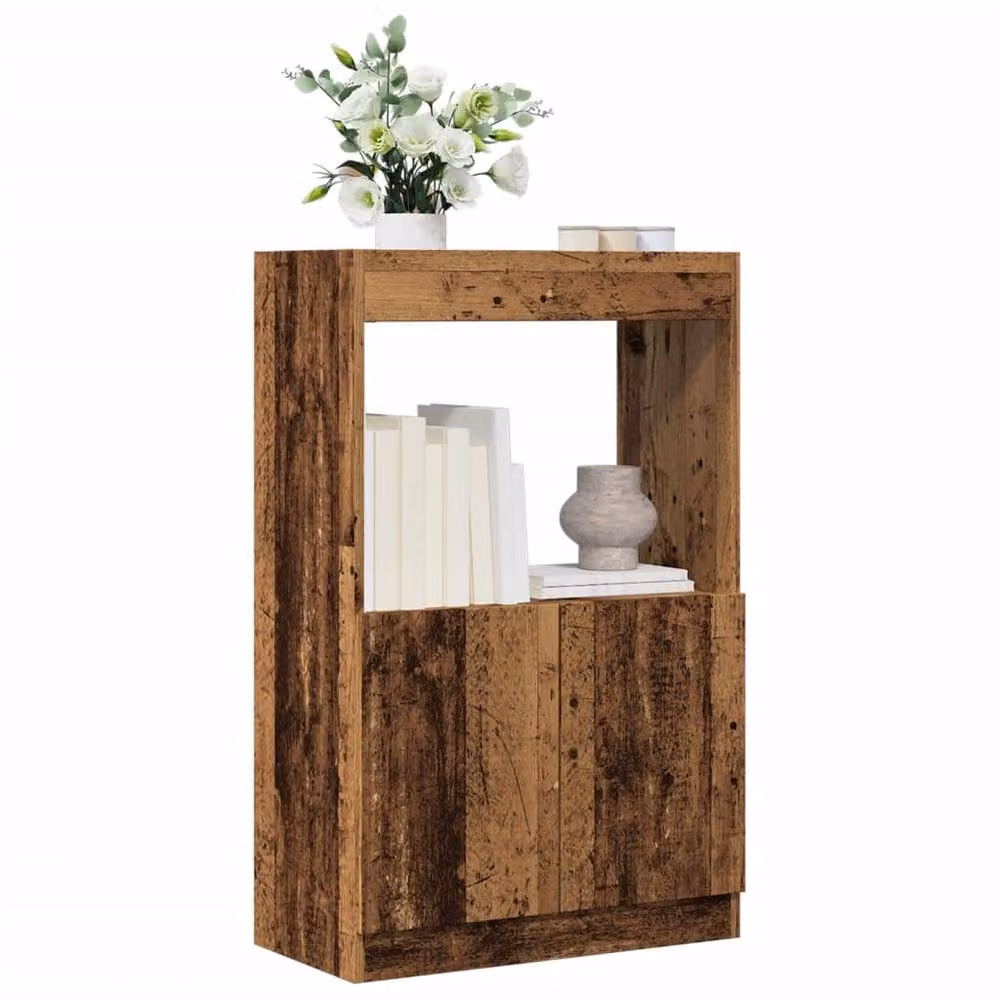Berkfield Home Old Wood Highboard in Brown, W/D/H: 63 x 33 x 100 cm – 2