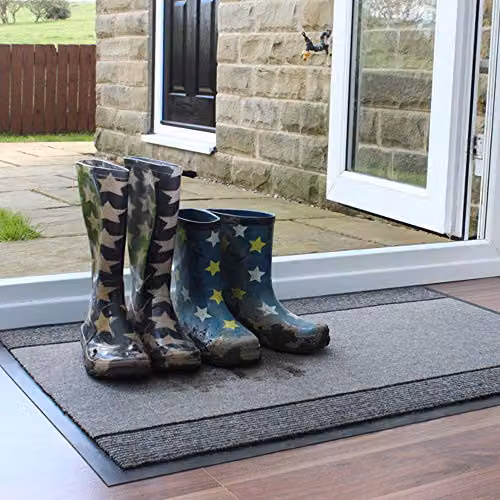 JVL Miracle Non-Slip Washable Barrier Doormat, Beige and Brown, W: 40 cm, D: 60 cm – 4