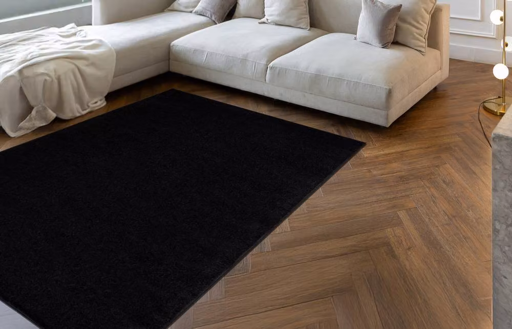 RugsX Eton Plus Modern Square Rug in Black, W x D: 300 x 300 cm – 3