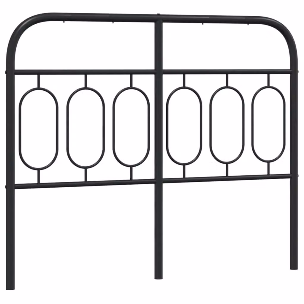 Berkfield Home Classic Metal Headboard in Black, Width: 120 cm – 2