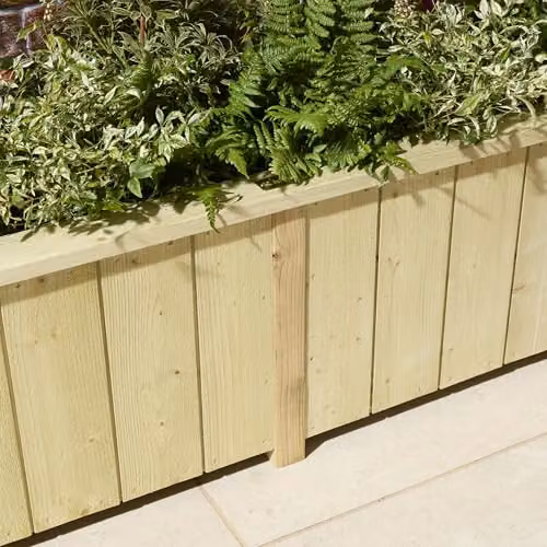 Rowlinson Signature Heritage Trough Planter in Brown, W: 199 cm, D: 43 cm, H: 42 cm – 2