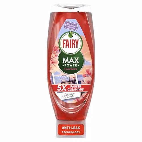Fairy Mrs Hinch Max Power Dishwashing Liquid, Red, 806.6 ml – 2