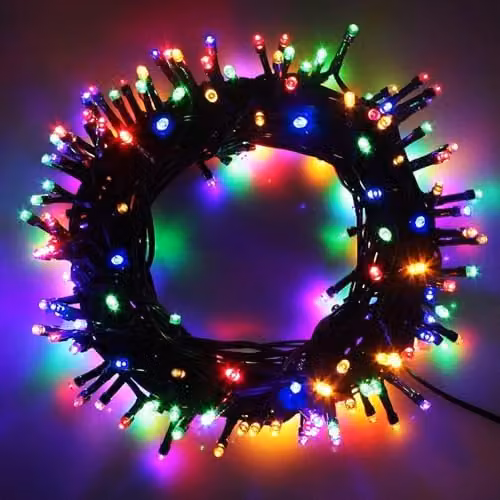Shatchi Multicolour LED Battery Operated Fairy Lights with Timer and IP44 Waterproof Rating – 2