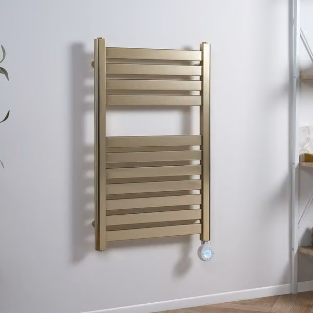 Eden Caldera 600W Electric Towel Radiator with WiFi App Control in Brushed Brass