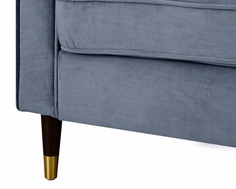 Home Detail Thomas 2 Seater Grey Velvet Sofa – 5
