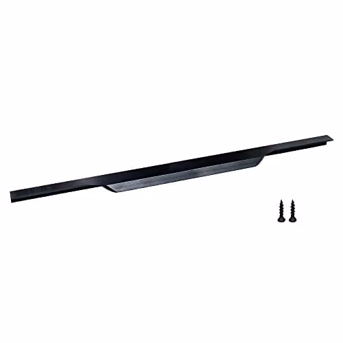 highdecora Matt Black Aluminium Long Profile Bar Pull Handle for Kitchen Cabinets and Wardrobes, 80 cm – 1