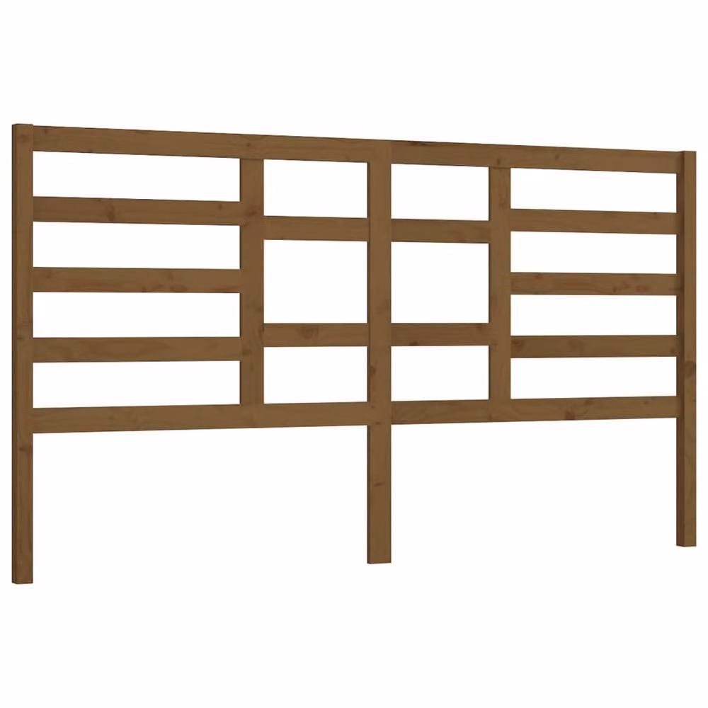 Berkfield Home Beautiful Bed Headboard in Honey Brown Solid Pine Wood, W/D/H: 206 x 4 x 104 cm – 2