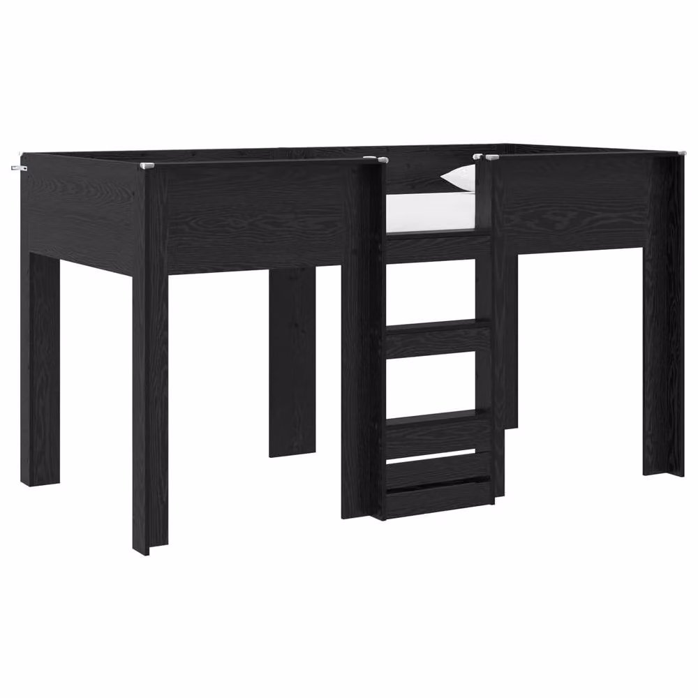Berkfield Home Modern Two-Level Bunk Bed for Children in Black Oak, W/D/H: 80 x 200 cm – 2