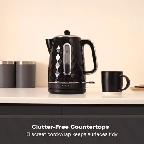 Hamilton Beach Diamond Electric Kettle, Black, 1.7 l – 7