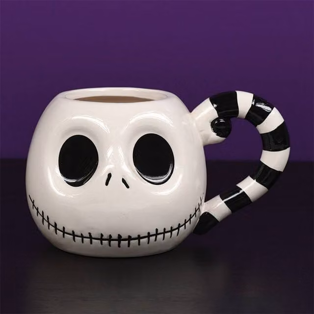 Nightmare Before Christmas 3D Jack Skellington Ceramic Mug in White – 1