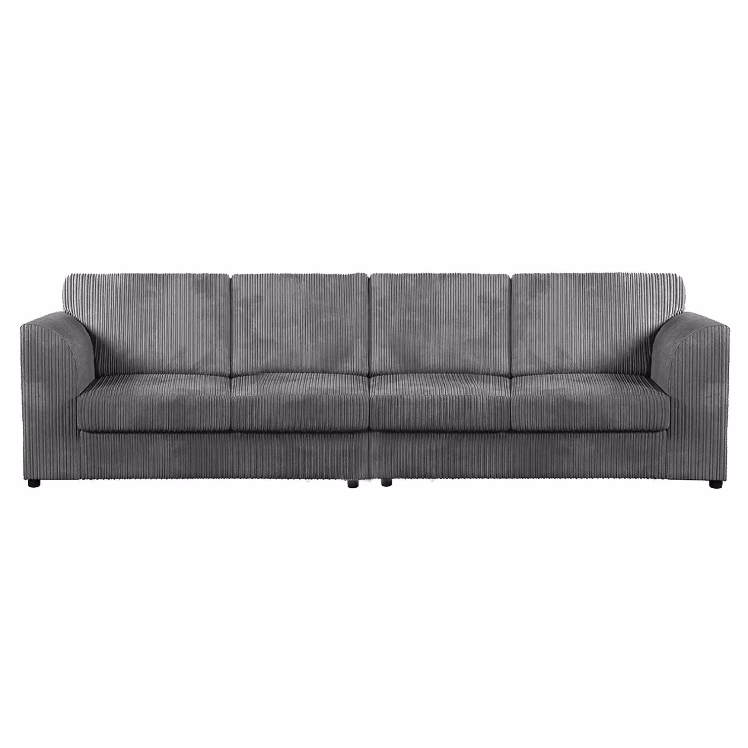 Luxor Living Luxor 4 Seater Jumbo Cord Fabric Sofa in Grey – 3
