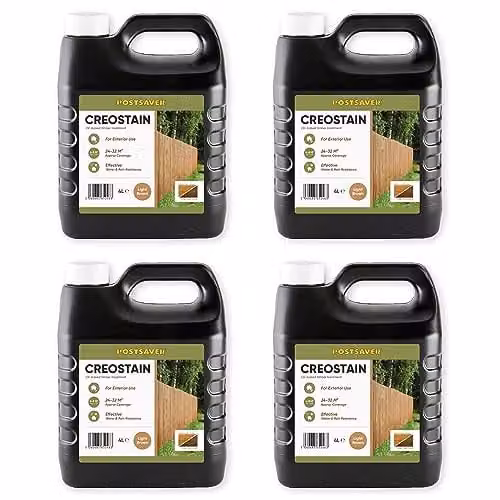 Postsaver Creocote Oil-Based Wood Treatment and Preserver, Brown, 16 l