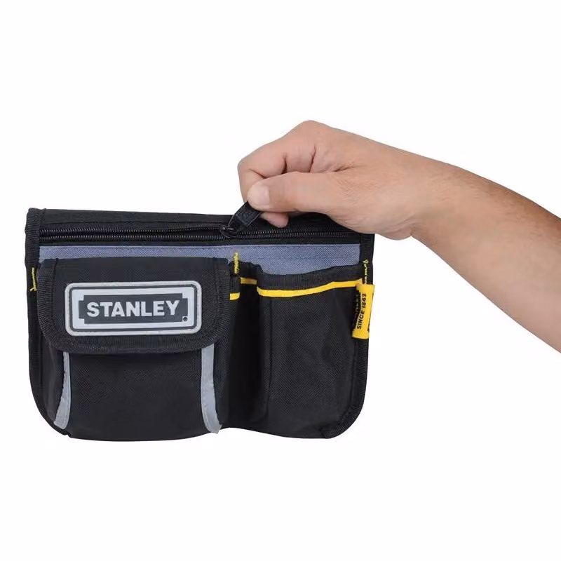 Stanley Pocket Pouch with Belt in Black and Multicolour Textile – 2