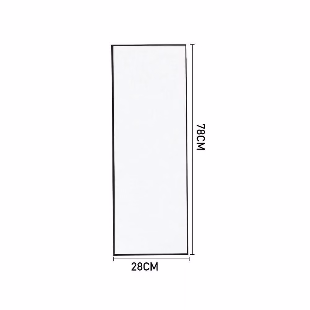 SPETLEK Black Modern Rectangular Wall Hanging Dressing Mirror W/H: 100 x 60 cm