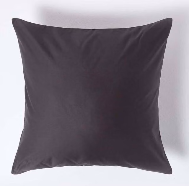 Homescapes Egyptian Cotton Mako Satin Pillowcase, 1000 Thread Count, Grey, 60 x 60 cm