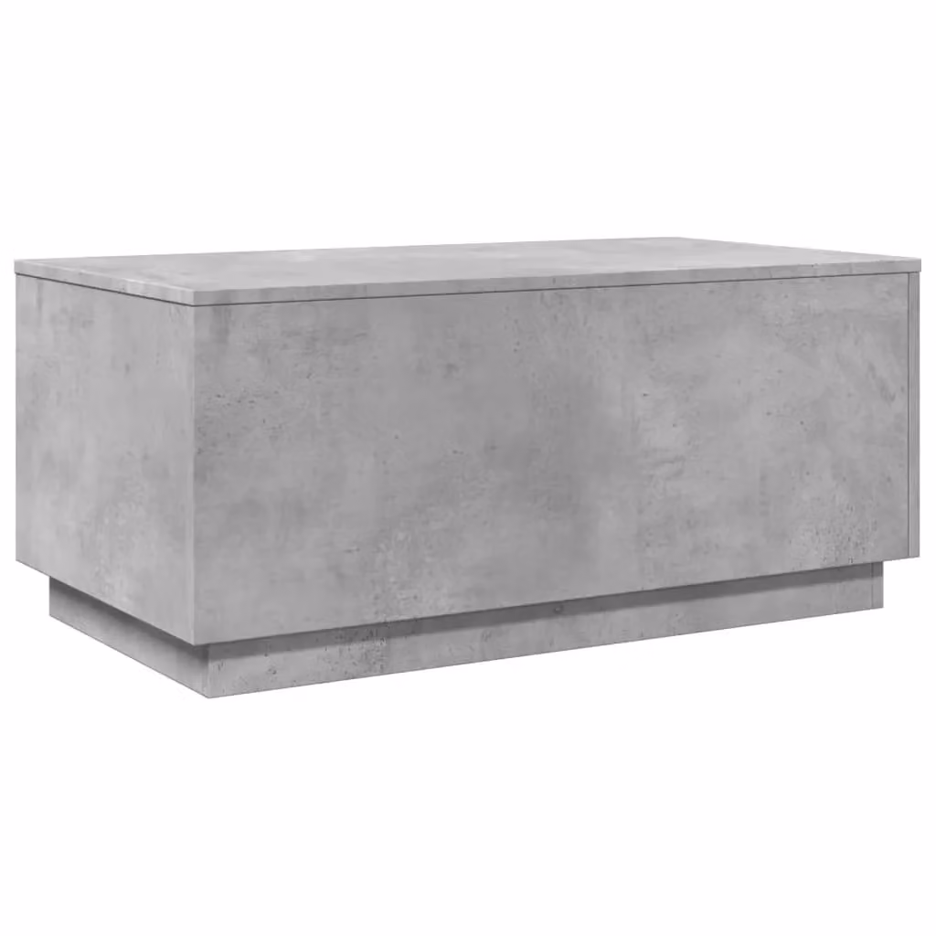 Berkfield Home Modern Coffee Table with LED Lights in Concrete Grey, W/D/H: 90 x 50 x 40 cm – 3