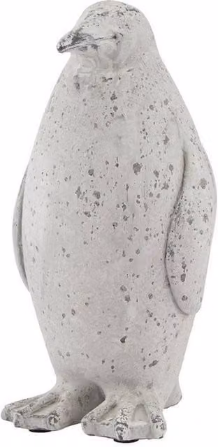 Lemon Pavilion Grey Ceramic Penguin Statue, W: 13 cm, D: 13 cm, H: 26 cm