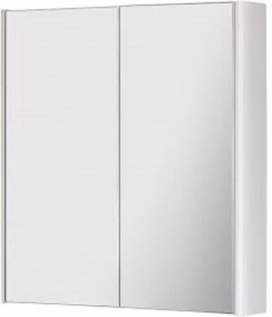 Clifton Gloss White 2-Door Mirror Bathroom Cabinet H x W: 60 x 50 cm