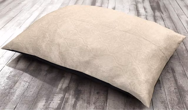 Velosso Rectangular Non-Slip Lounging Cushion in Beige and Yellow