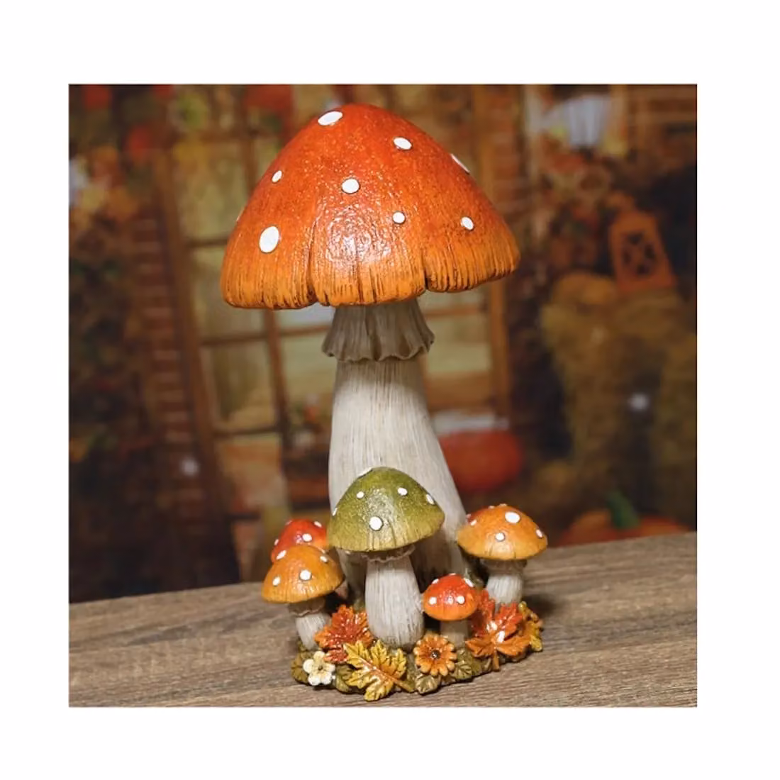 The Straits Trading Large Red and Multicolour Mushroom Figurine Resin Woodland Ornament – 4