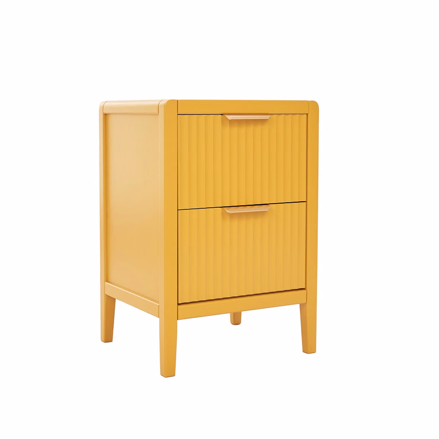 Cabinet Bits Castel 2 Drawer Bedside Table in Mustard Yellow – 2