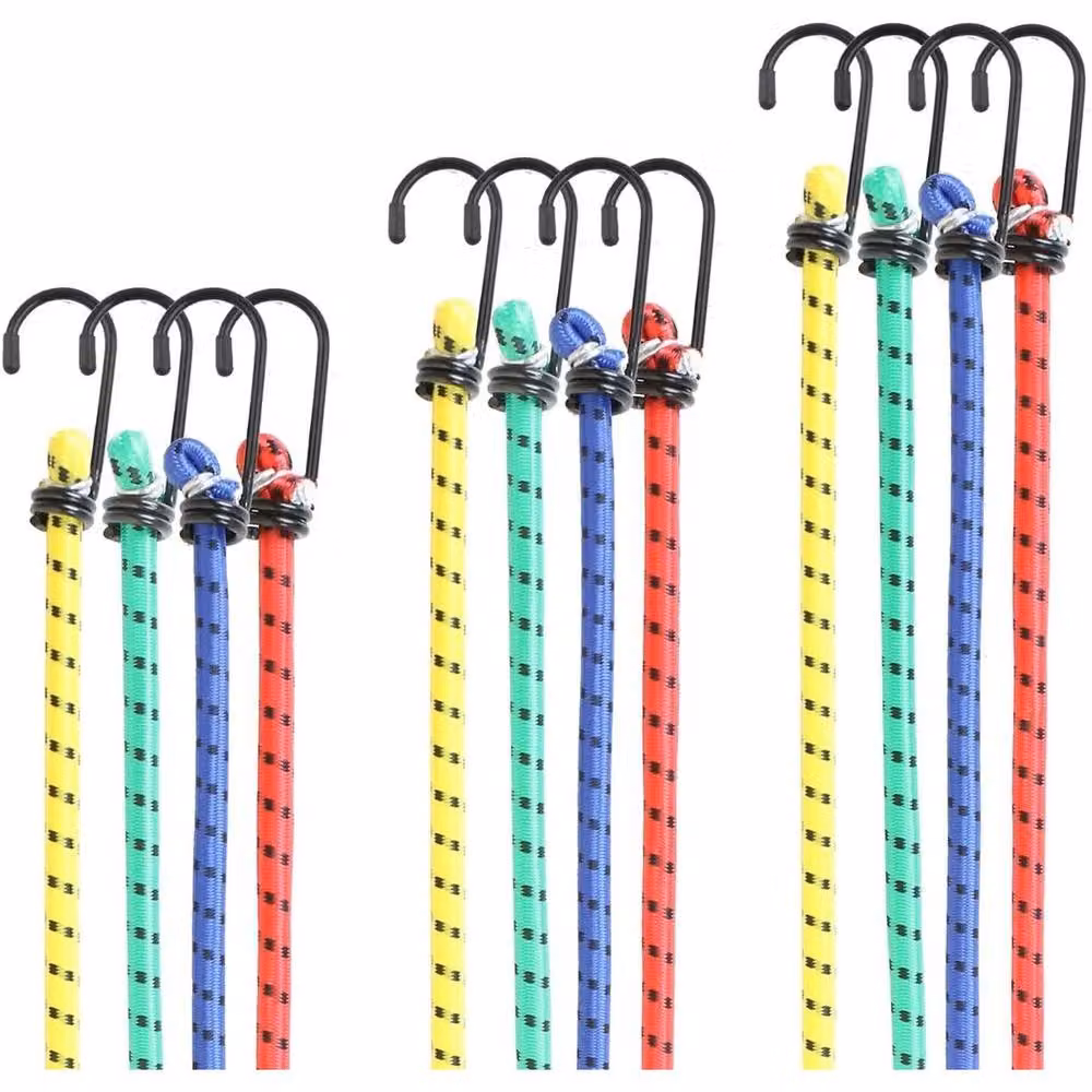 NESTLUNE 6pc Heavy Duty Multicolour Bungee Cords with Hooks – 2